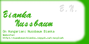 bianka nussbaum business card